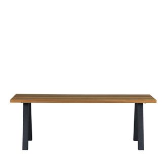 Woood Mesa de comedor de madera y acero para exterior 210 cm