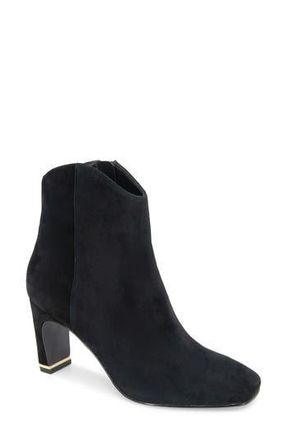 Kenneth Cole Grizelda Square Toe Bootie in Black Suede at Nordstrom Rack, Size 7.5