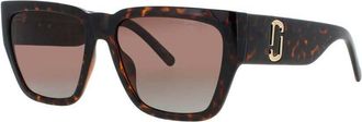 Marc Jacobs Polarized Brown Shaded Square Ladies Sunglasses MARC 646/S/US 0WR9/LA 57
