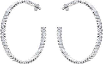 Rivka Friedman Plated Cz Hoop Earrings