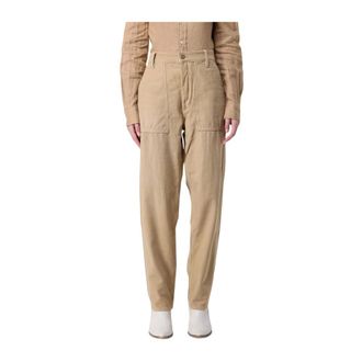 Ralph Lauren Straight Trousers, female, Beige, Size: 3XS Straight Trousers