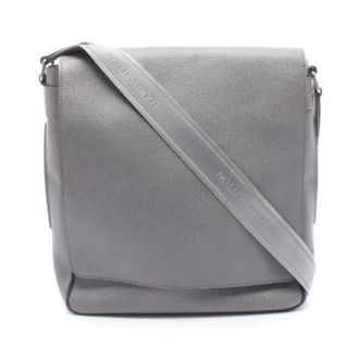 Louis Vuitton Pre-owned Cross Body Bags, male, Gray, Size: ONE SIZE Pre-owned Miro Taiga Leather Shoulder Bag