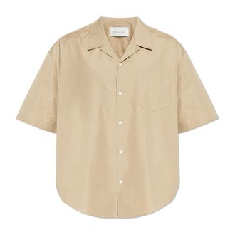 Ami Boxy Shirt - Heren - Korte mouwen Overhemden - Beige - S - Katoen - Overhemden