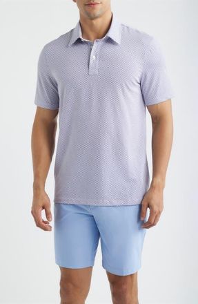 G/Fore All Play Mosaic Print Performance Golf Polo in Blush at Nordstrom, Size Xx-Large