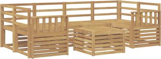 vidaXL Conjunto De Sof&aacute;s De Exterior 7 Uds. Blanco Vidaxl