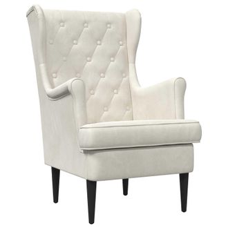 vidaXL Sill&oacute;n Crema Terciopelo Vidaxl