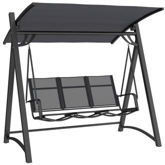 OUTSUNNY Columpio de jard&iacute;n 188x130x183 cm gris