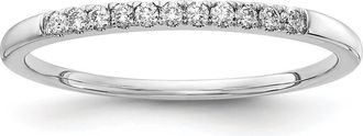 Diamond2Deal 14k Gold Lab Grown Diamond Wedding Band Ring 1/10Ct Clarity- VS Color- G-H