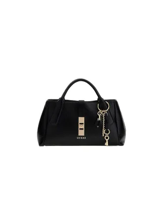 Guess Womens Satchel Bag Black Polyurethane - Satchel-Bags