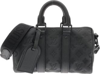 Louis Vuitton Taurillon Black Leather Boston Bag (Pre-Owned)