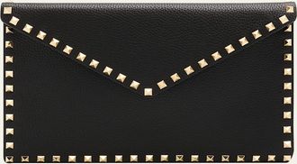 Valentino Garavani Large Rockstud Leather Flat Pouch Bag