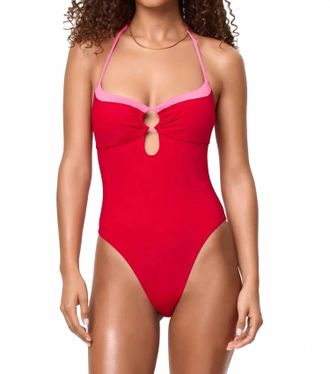 L*Space Juno One Piece Swimsuit In Classic Lipstick Red Sweetheart
