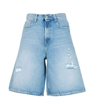Roy Rogers Shorts in denim medio