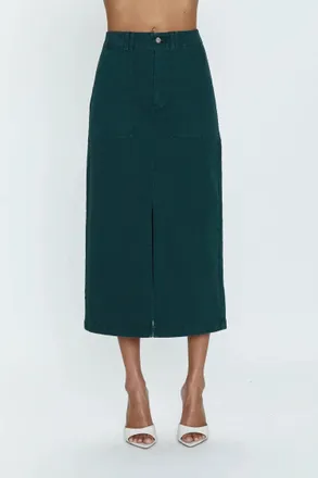 Pistola Denim Pamela Utility Skirt In Pine