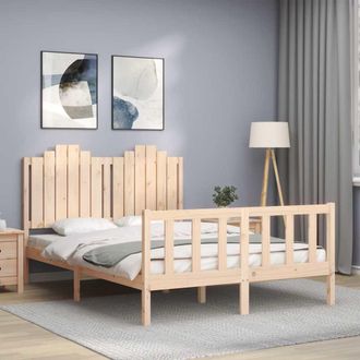 vidaXL Estructura De Cama Sin Colch&oacute;n Madera De Pino Blanca 140x200 Cm Vidaxl