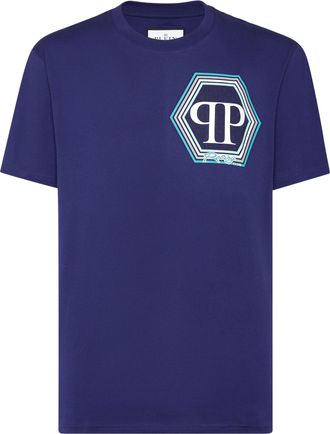 Philipp Plein Jersey T-Shirt Round Neck Ss Hexagon