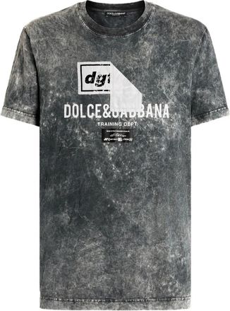 Dolce & Gabbana T-Shirts, male, Gray, Size: XL T-Shirt
