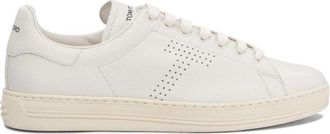Tom Ford Low-Top Leren Sneakers - Heren - Sneakers - Wit - 46 EU - Leer - Schoenen