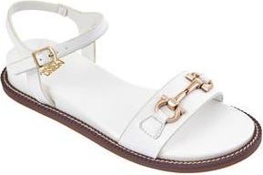 Ninety Union Madison Ankle Strap Flat Sandal in White at Nordstrom Rack, Size 10