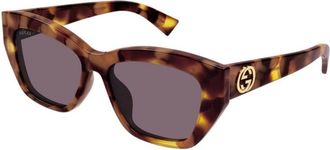 Gucci Authentieke stijlvolle zonnebril van premium kwaliteit - Dames - Accessoires - Bruin - Maat: 55 MM