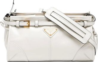 Prada Borsa a spalla con logo a triangolo 2015-2024 - Bianco