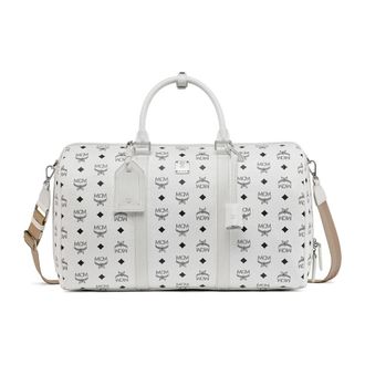MCM Ottomar Weekender - Heren - Weekendtassen - Wit - ONE Size - Katoen - Tassen