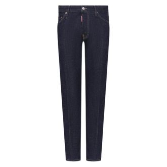 Dsquared2 Mens Cool Guy Jeans Icon Print Pocket Dark Wash Blue Cotton - Size 30 (Waist)