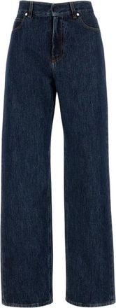 Fendi Lange Jeans - Dames - Regular Fit Jeans - Blauw - S - Katoen - Jeans
