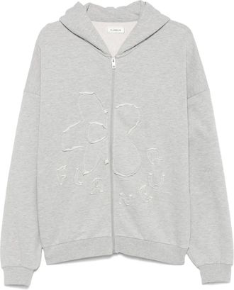 Flaneur Felpa Blossom Patches con cappuccio - Grigio