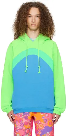 ERL Unisex Silver Printed Venice Hoodie Knit Clothing from