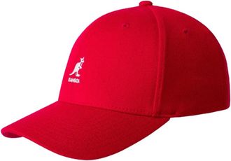 Kangol Rode Unisex Baseballpet Allergievrij - unisex - Petten - Rood - L/Xl - Wol - Accessoires