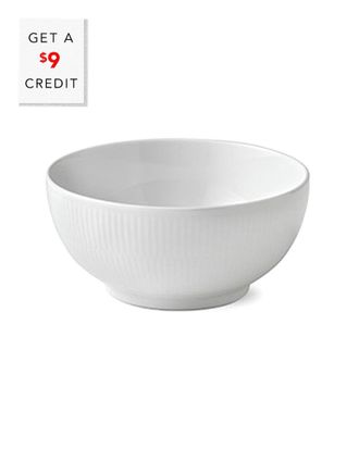 ROYAL COPENHAGEN White Fluted Bowlwith $9 Credit
