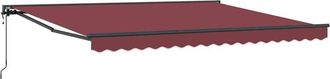 vidaXL Vidaxl - Toldo Semi-cassette El&eacute;ctrico Rojo Burdeos 400x300 Cm Tela