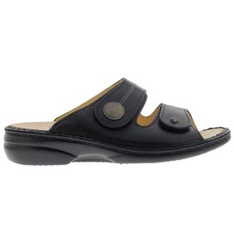 Finn Comfort 2550 Sansibar Nappaseda Leather Womens Slip On Sandals - Black - Size:UK 7.5