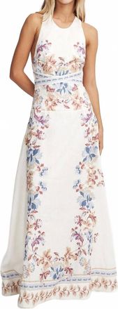 Hansen & Gretel Alanis Linen Maxi Dress In Hawaiian Tablecloth