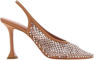 Amina Muaddi Mujer, Zapatos, Beige, Talla: 36 EU