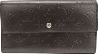 Louis Vuitton Black Noir Monogram Mat Long Wallet (Bi-Fold) (Pre-Owned)