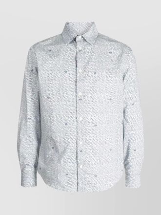 Maison Kitsun&eacute; graphic-print cotton long-sleeve shirt