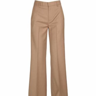 Dondup Pantaloni Classici da Abito in Lana - - Trousers - Donna - Marrone - M