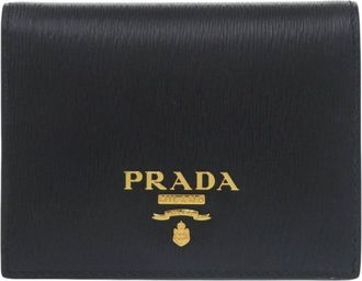 Prada Black Leather Wallet (Bi-Fold) (Pre-Owned)
