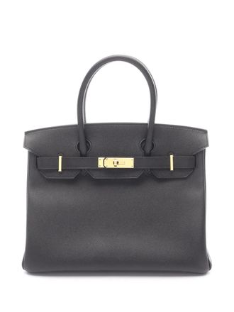 Herm&egrave;s 2017 Epsom Birkin Retourne 30 handbag - Black