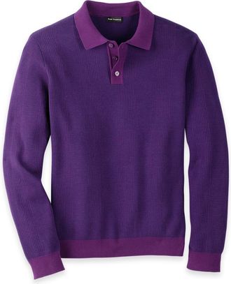 Paul Fredrick Cotton Three Button Polo
