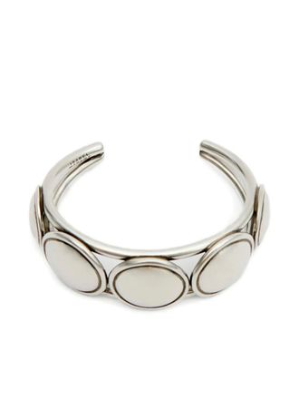 Isabel Marant Ned engraved-logo bracelet - Silver