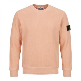 Stone Island Sweatshirts, male, Pink, Size: S Crewneck Sweatshirt