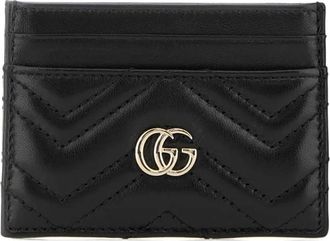 Gucci GG Marmont Kaarthouder - Dames - Portefeuilles - Zwart - ONE Size - Leer - Accessoires