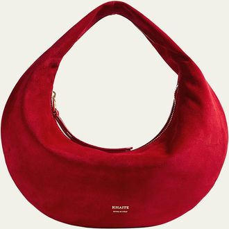 Khaite Olivia Mini Suede Hobo Bag