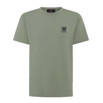 Belstaff Tops, Heren, Groen, XL, Katoen, Groene Bries Feniks Patch Tee