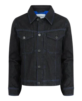 Ferragamo Contrast-Stitch Denim Jacket