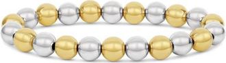 SHYMI Two-Tone Beaded Stretch Bracelet in Silver/Gold at Nordstrom