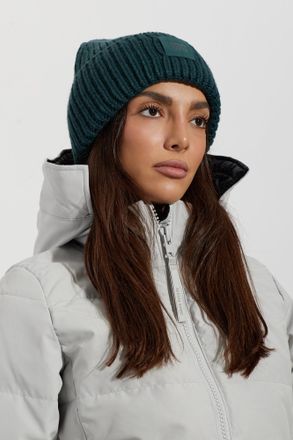 UGG Beanie Hat With Logo Patch, Unisex, Green